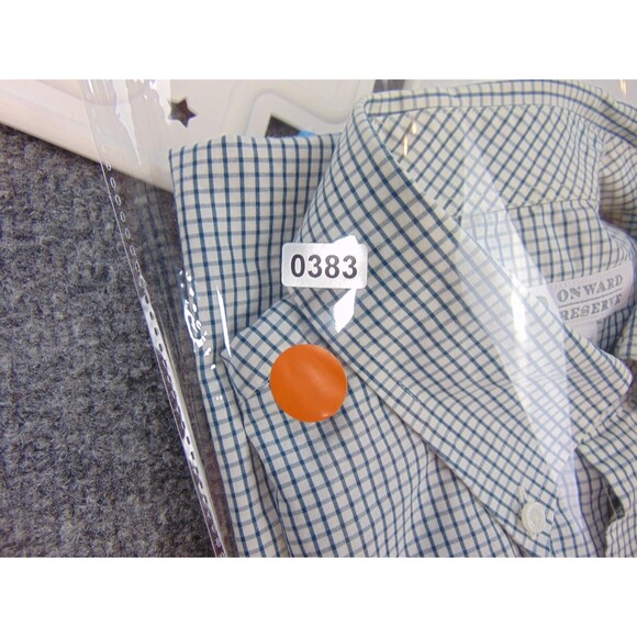 Territory Ahead Shirt Mens Large Blue White Check Button Down Collar - Picture 8 of 8